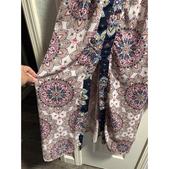 Altar'd State Maxi Dress Womens Medium Boho Floral Flutter Sleeve Festival Fairy - Picture 3 of 10